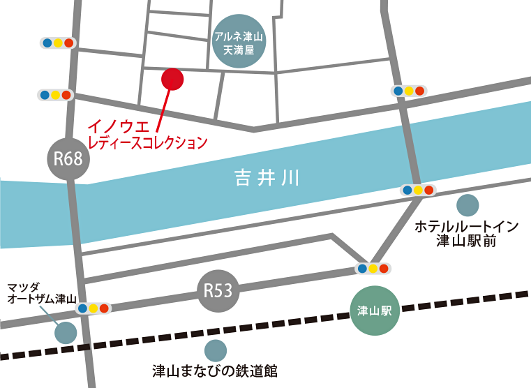 イノウエレディースコレクションの地図